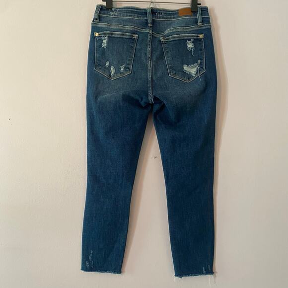 Judy Blue Skinny Fit Medium Wash Distressed Jeans Preppy Women's size 7 / 28 - Picture 7 of 12